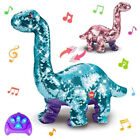 Remote Control Dinosaur Toys for Girls 2-4 3-5, Rc Reversible Sequins Walking 