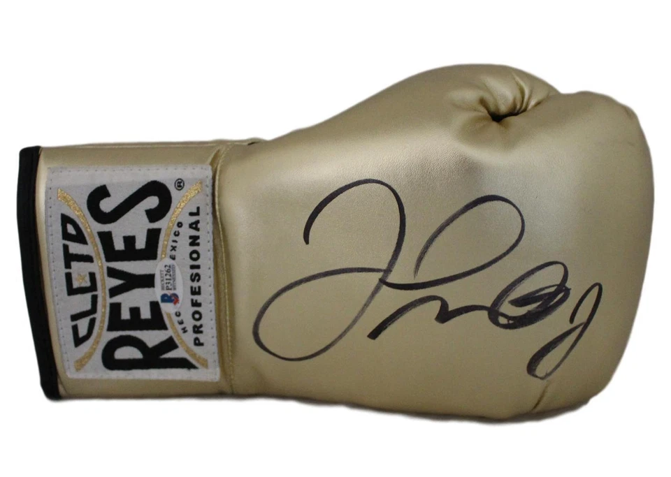 Floyd Mayweather Jr Signed Cleto Reyes Gold Right Hand Boxing Glove BAS 24962 - Image 1 of 1
