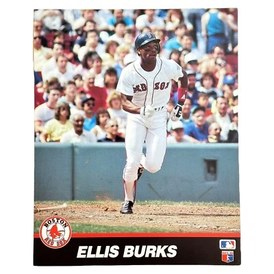 ELLIS BURKS Boston Red Sox Vintage 1989 T&M Sports 8"x10” Superstar MLB Print - Image 1 of 2