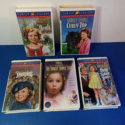 Vintage Shirley Temple VHS Lot Of 5 Foto 1 de 4