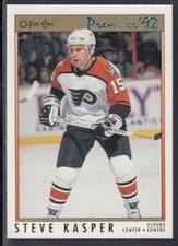 1991-92 Steve Kasper Philadelphia Flyers O-Pee-Chee Premier Hockey Card #85