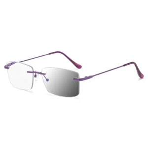 Rimless Photochromic Progressive Multifocal Reading Glasses Dual-use Magnifier - Picture 1 of 27