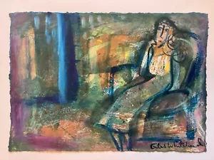 London Scenes - Lady in Charge - Original painting on card - Picture 1 of 1