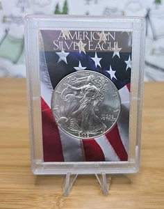 2002 American Silver Eagle Coin BU 1 Oz US $1 Dollar In USA Capsule - Picture 1 of 4