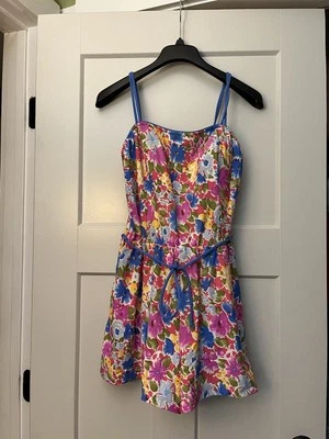 Traje de baño vintage Sea Waves para mujer mameluco rosa azul floral talla 14 Foto 1 de 4