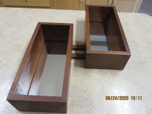 Vintage Shadow Boxes/ set of 2 Hand Made Wood - Picture 1 of 5