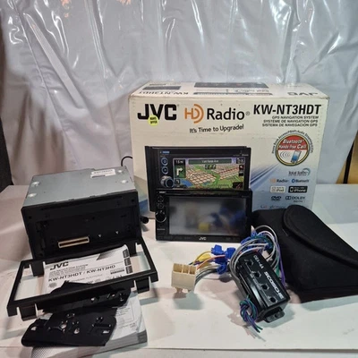 JVC KW-NT3HDT GPS Navigation System Bluetooth Multimedia Receiver w/ Box - Image 1 of 4