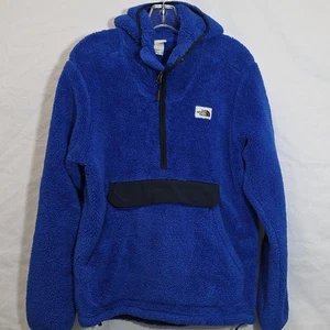 Felpa con cappuccio sherpa The North Face blu royal taglia M - Foto 1 di 8