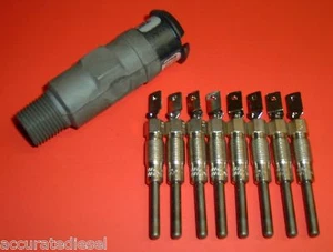 Glow plug Kit - Plugs + Controller 6.9L IDI Diesel Ford / International 83-87 - Picture 1 of 1