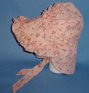 Girls Pioneer Sun Bonnet M-L-Colonial-Prairie-Frontier-Farm Girl-School Plays - Picture 1 of 4
