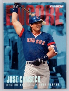 1996 FLEER UPDATE #U216 JOSE CANSECO TIFFANY BOSTON RED SOX