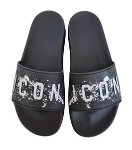 Dsquared2 ciabatte a fascia slides sandalo uomo ICON FFM0023 17205573 2124 nero - Foto 1 di 4
