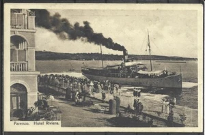 1919 CROATIA PARENZO POREČ ISTRIA HOTEL RIVIERA AUSTRIAN POST OFFICE - Picture 1 of 2