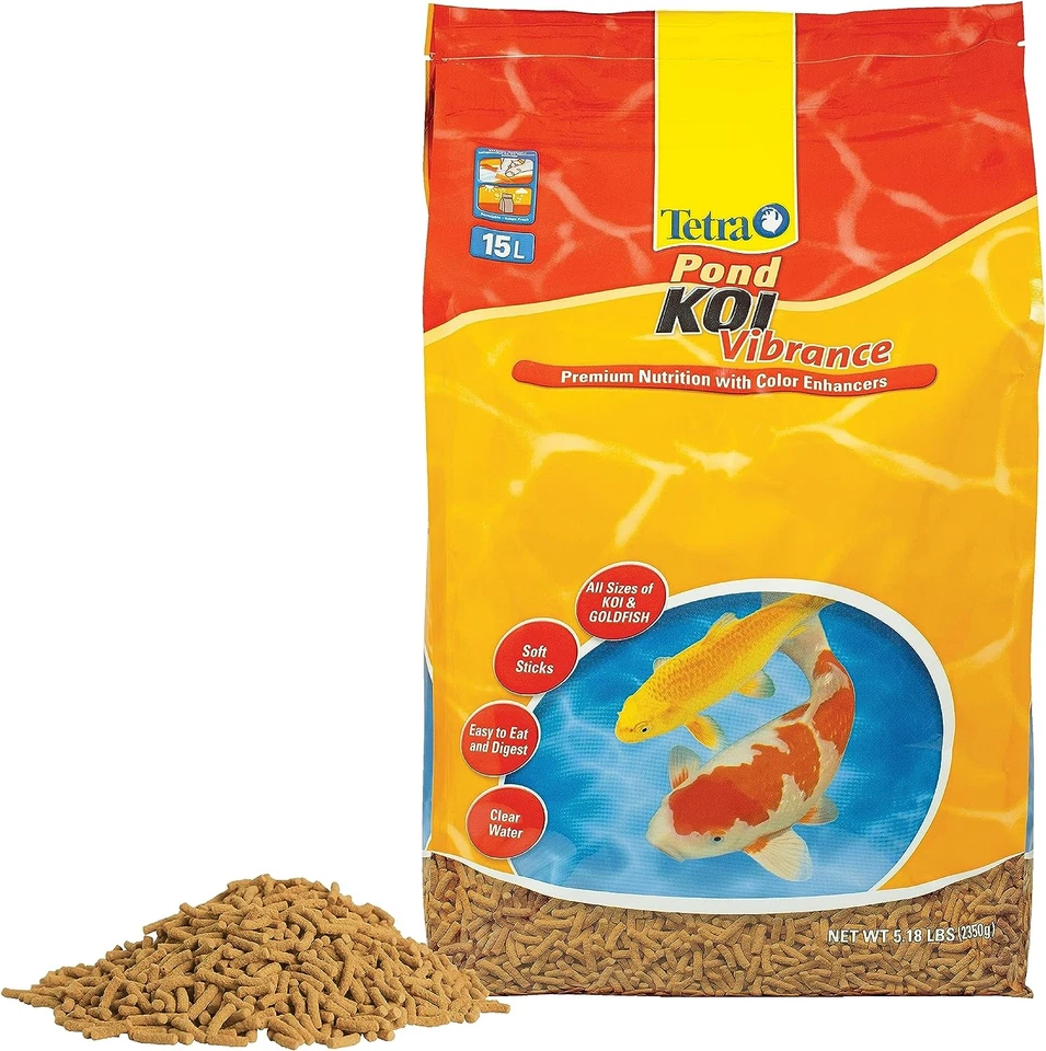 Estanque Koi Vibrance, Palos Suaves, Comida Flotante para Estanque Fácil de Digerir, 5.18 Lbs Foto 1 de 1