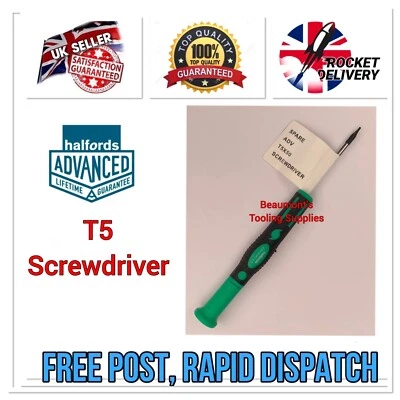 T5 Halfords Advanced Torx Star Screwdriver 50mm Long *Free Post Rapid Dispatch* - Image 1 of 4