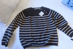 MarMar Brown & Beige Striped Wool Sweater Kids Size 10 NTW - Picture 1 of 5