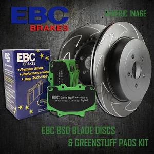 NEW EBC 256mm FRONT BSD PERFORMANCE DISCS AND GREENSTUFF PADS KIT PD16KF004 - Picture 1 of 6