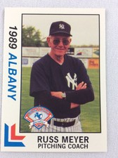 1989 Albany-Colonie Yankees-Eastern League-BEST Baseball Card-Russ Meyer