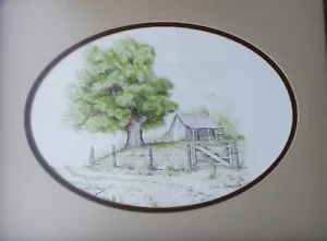 VINTAGE WADE BUTLER WATERCOLOR #13/50 HAND SIGNED LITHOGRAPH ART PRINT FRAMED - Picture 1 of 6
