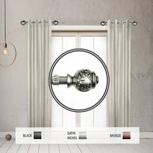 Twig 1" Side Curtain Rod 12-20 inch long (Set of 2) - Picture 1 of 6