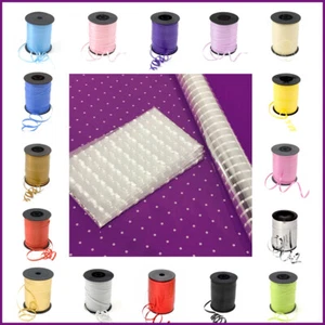 White Dot Cellophane Gift Wrap + Free 3m Curling Ribbon Birthday Easter - Picture 1 of 4