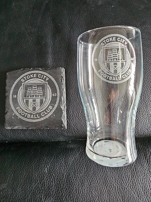 Personalised Glass And Slate Coaster. Wine Glass, Pint Glass, Gin Glass - Image 1 of 4