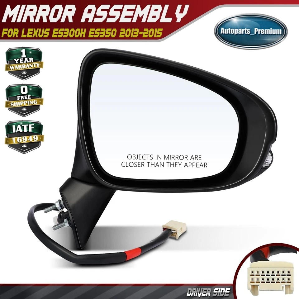 Espejo retrovisor eléctrico del conductor con memoria de señal térmica plegable manual para Lexus ES350 ES300h Foto 1 de 4