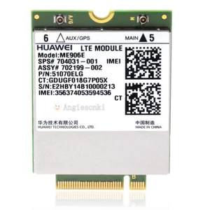 HP lt4112 HUAWEI ME906E NGFF LTE HSPA+ FDD 4G WWAN Module Card 704031-001 Unlock - Afbeelding 1 van 9