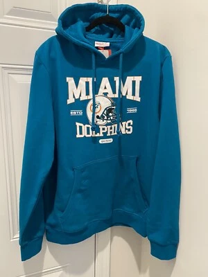 Nuevo con etiquetas Para hombres Miami Dolphins Mitchell & Ness Casco Clásico Pullover Sudadera con Capucha XL Foto 1 de 4