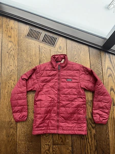 Patagonia Kid's Nano Puff Brick Quilt Wax Red Winter Jacket Size XL (14) - Picture 1 of 6