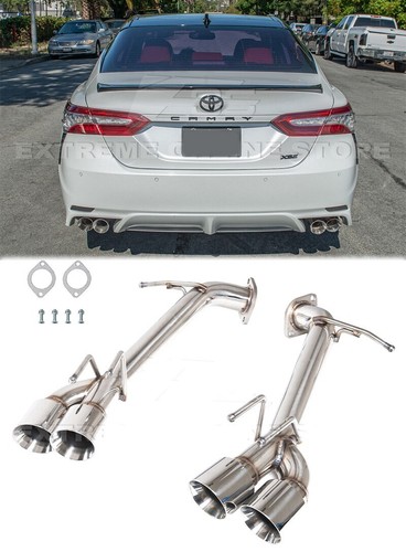 3.5" Quad Tips Axle Back Exhaust For 18-Up Toyota Camry 2.5 3.5 Muffler ...