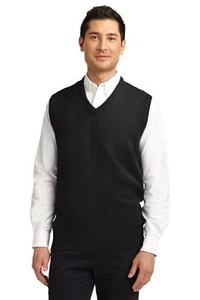 Port Authority Value V-Neck Sweater Vest SW301 - Picture 1 of 4