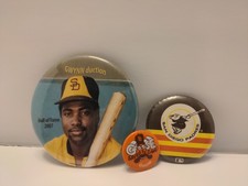  Tony Gwynn Pin & Vintage San Diego Padres Coca Cola (Lot of 3) Button Pins