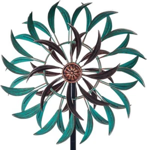 360° Outdoor Wind Spinner, Wind Sculpture Spinner with Metal Stake, Yard Art De - Picture 1 of 8
