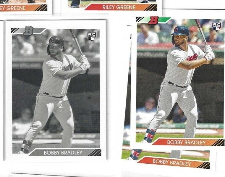 2020 Bowman Heritage BOBBY BRADLEY RC INDIANS & B&W ROOKIE - Image 1 of 1