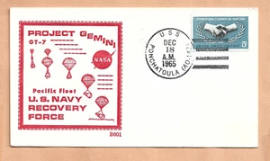 GEMINI 7 RECOVERY FORCE 18 DE DICIEMBRE DE 1965 EE. UU. PONCHATOULA BECK B601 CUBIERTA ESPACIAL NASA - Imagen 1 de 1