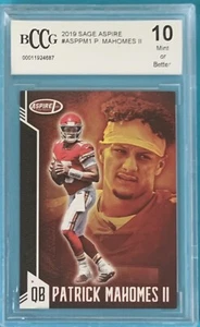 2019 Sage Aspire #ASPPM1 Patrick Mahomes BGS BCCG 10  Chiefs - Picture 1 of 2