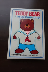Oso de peluche cortador de galletas de metal 7,5" Fox Run Craftsman 1985 hecho en EE. UU. de colección - Imagen 1 de 10