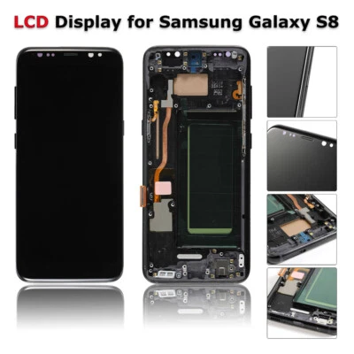Черный Incell для Samsung Galaxy S8 SM-G950 ЖК-дисплей сенсорный экран в сборе США - Изображение 1 из 4