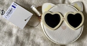 Lauren Conrad Cool Kitty Coin Pouch White Cat Wallet NWT - Picture 1 of 7