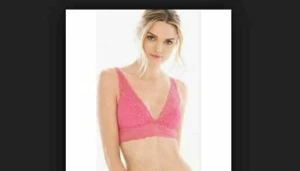 Soma Bralette XS Lace Plunge Bra French Rose Pink Wireless - Picture 1 of 2
