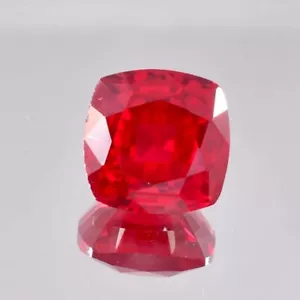 19.40 Ct Natural Blood Red Ruby Cushion Cut Loose Gemstone Certified 14x14 MM - Picture 1 of 5
