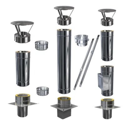 Schornsteinverlängerung Kaminerhöhung Kaminverlängerung DW 80-200 mm Edelstahl - Bild 1 von 4