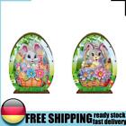 Wooden Easter Egg Rabbit Special Shaped Diamond Painting Lamp for Adult Kids DE