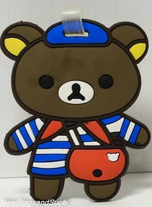 Luggage Tag Suitcase Bear Silicone Easy to Find Flying Travel Suitcase Vacation - Picture 1 of 3