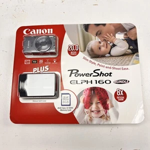 Canon PowerShot GLPH 160 (Silver) Bundle 8X Optical Zoom Plus Deluxe Soft Case - Picture 1 of 9