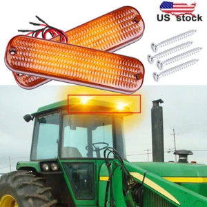 2x LED Flashing Cab Light FOR John Deere Sound-Gard/Case IH 9100-9300 AR60250 - Picture 1 of 11