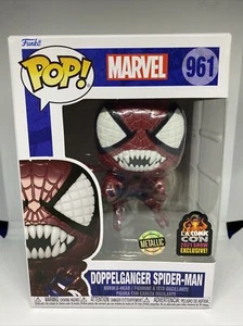 Funko Pop! Doppelganger Spider Man #961 Metallic Marvel LACC 2021 Exclusive MAY - Picture 1 of 7