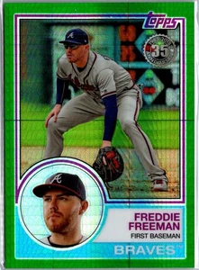 2018 Topps Silver Pack 1983 Cromo Freddie Freeman Rifrattore Verde /99 Dodgers - Foto 1 di 2