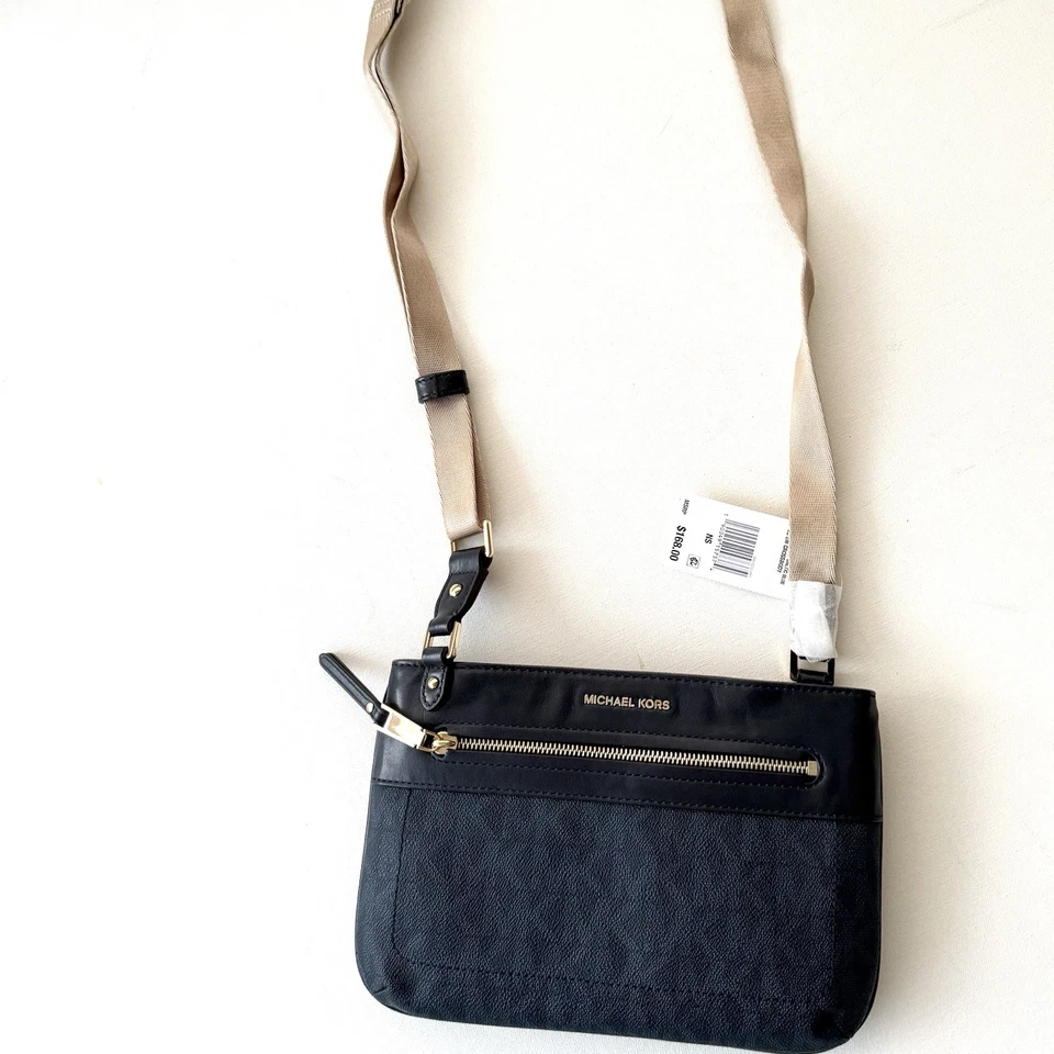 NWT Michael Kors Jet Set Sport East West Crossbody File Bag Baltic Blue CHIC! - Image 1 of 4